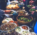 Photo d'un repas partagé