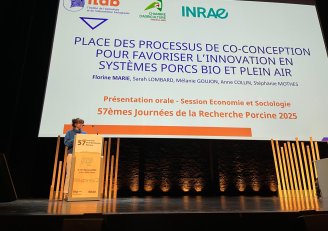 Photo de la présentation orale de Florine MARIE aux JRP 2025